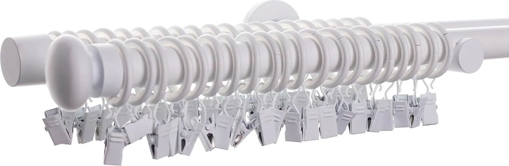Karnisz podwójny Modern white matt 160cm