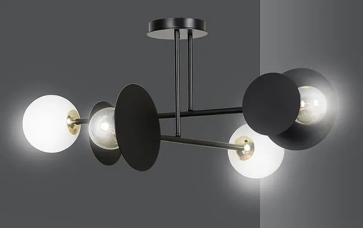 Czarna lampa sufitowa do sypialni - 3S D008 P7-C27