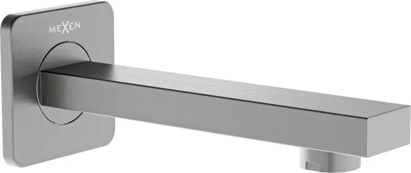 Mexen Cube wylewka wannowa ścienna, gun gray szczotkowany - 79370-66