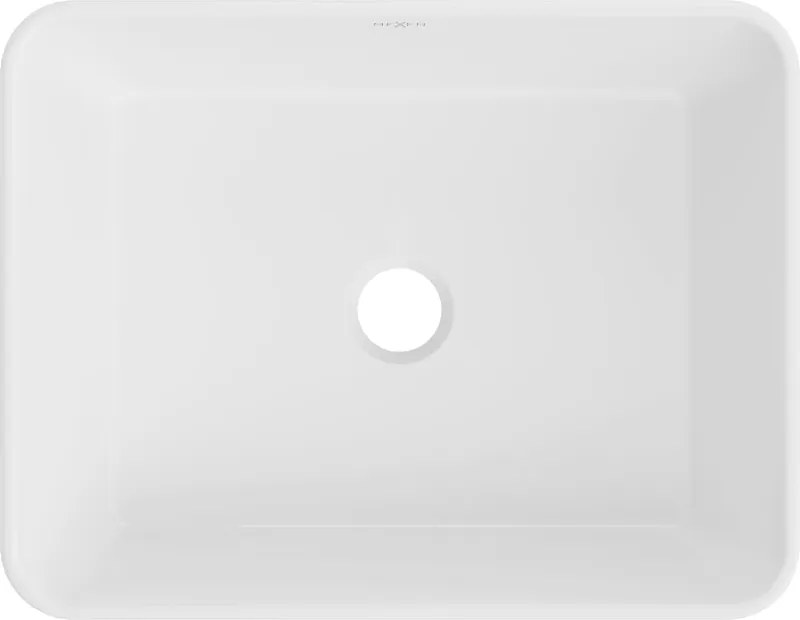 Mexen Catia umywalka nablatowa 48 x 38 cm, biała/złota wzór linie - 21314817