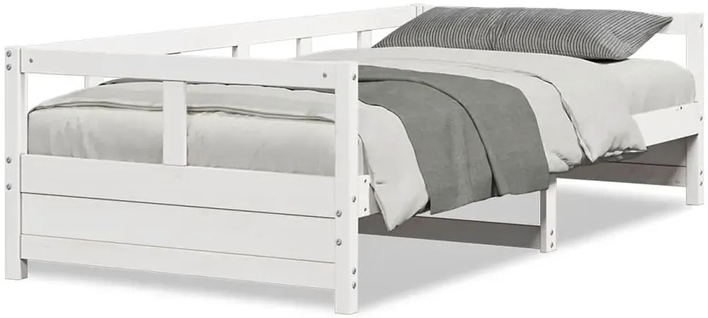 Białe skandynawskie łóżko 90x200 D8-N94