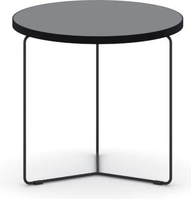 Okrągły stół konferencyjny TENDER, wysokość 48 cm, średnica 50 cm, grafit