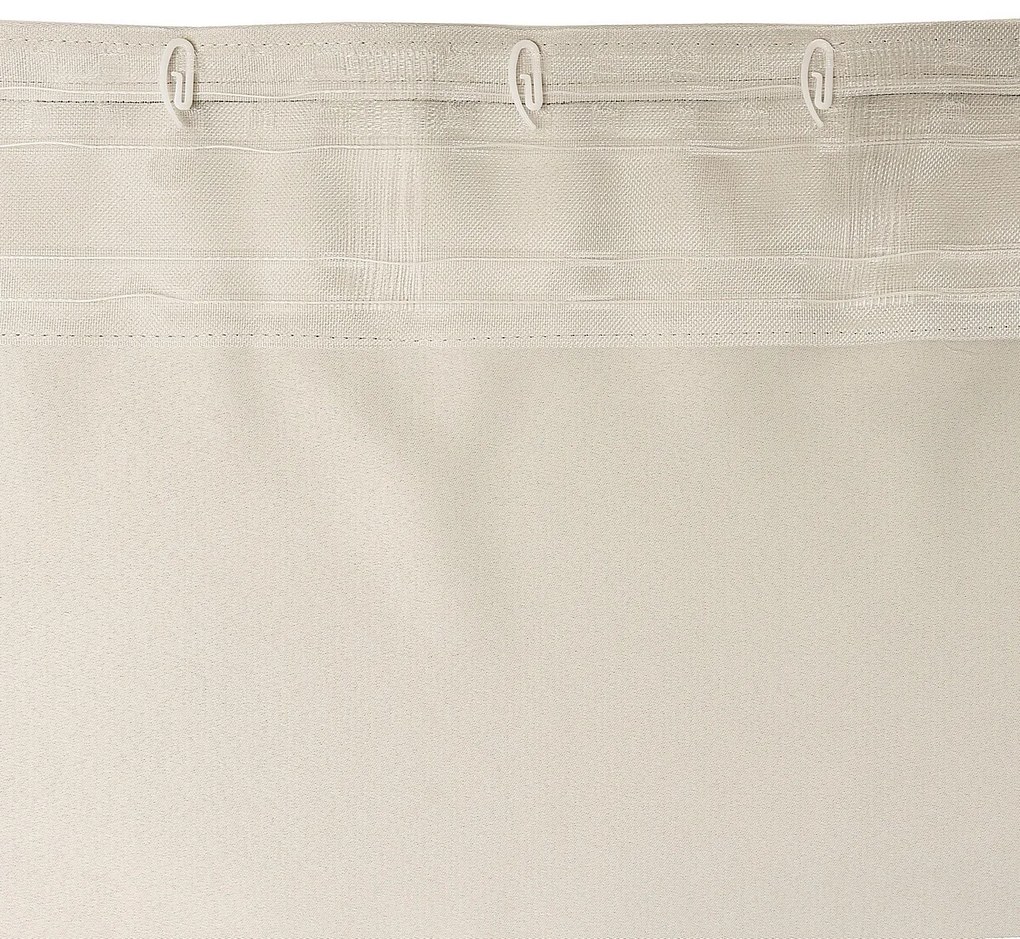 Zasłona BASIC na taśmie marszczącej 140x280cm szarobeżowy blackout 1 szt.