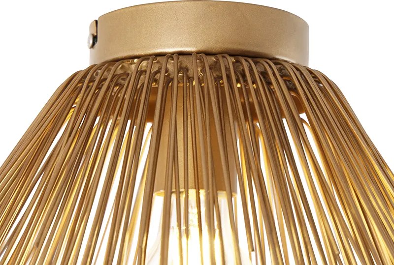 Lampa sufitowa w stylu art deco złota - Broom