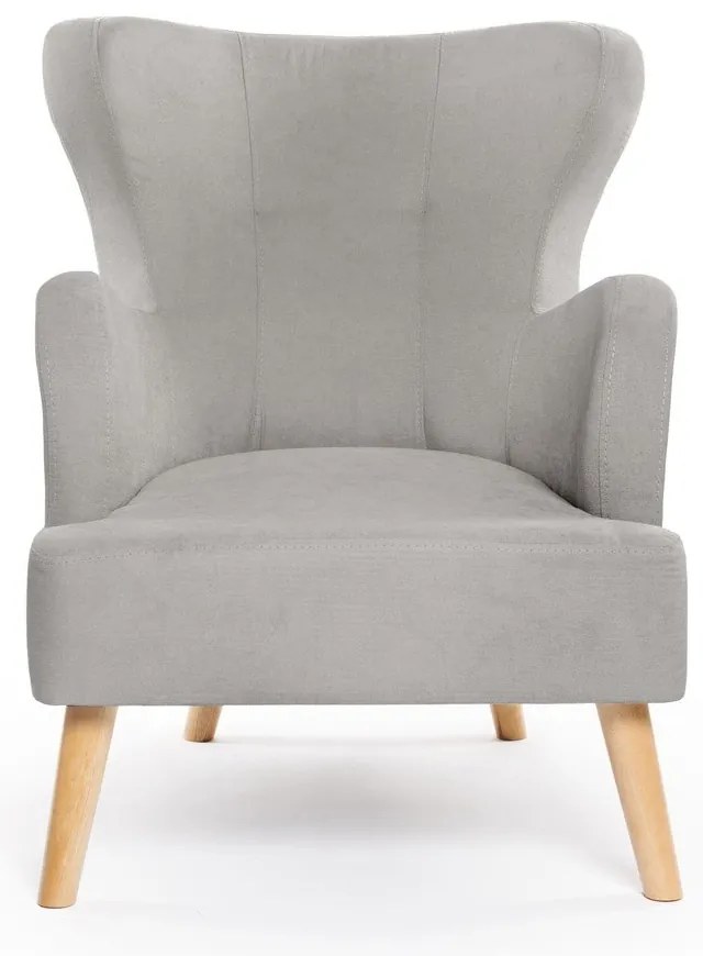 Jasnoszary fotel typu uszak Noemye – Bonami Selection