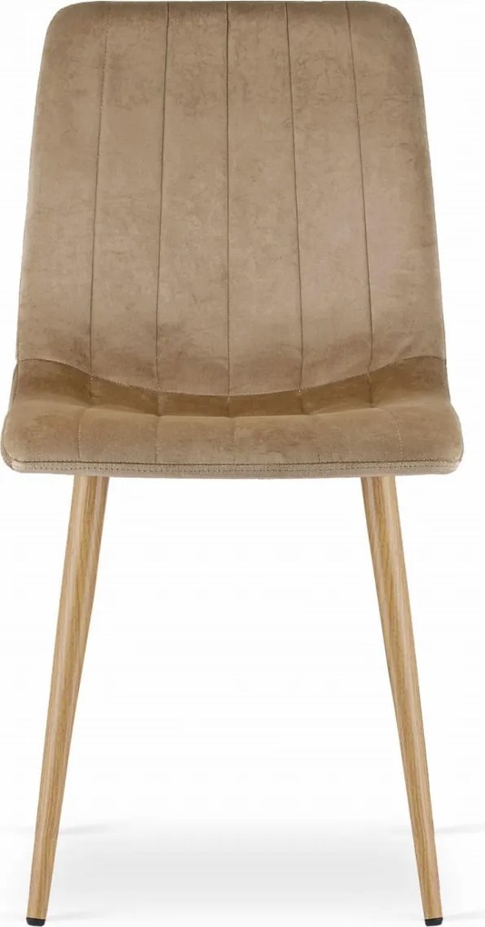 Brązowe krzesło do kuchni LAVA aksamitne