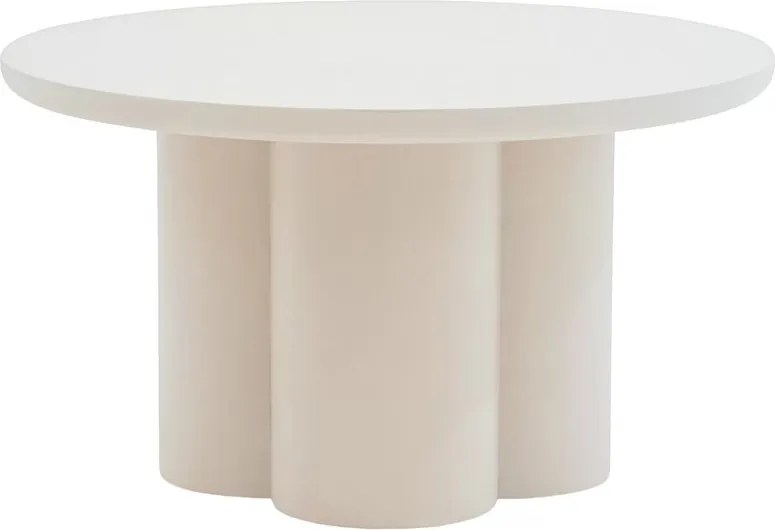 Stolik kawowy okrągły Cylindus 80 cm - beżowy