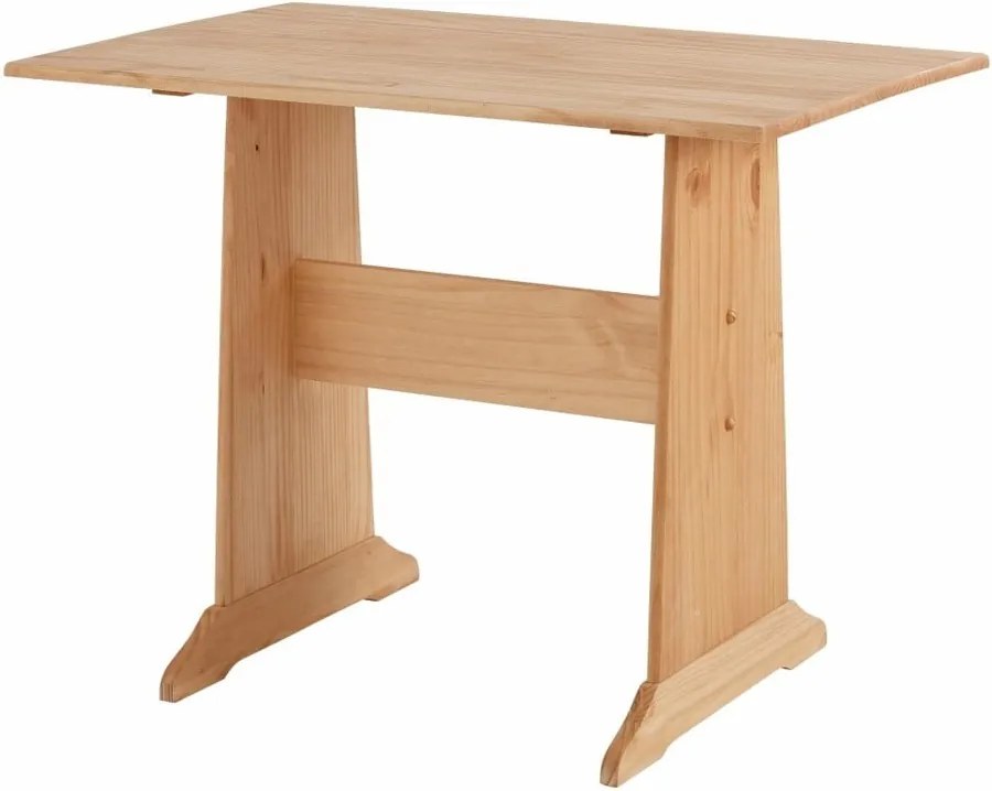 Komplet ławki narożnej i stołu z litego drewna sosnowego Støraa Samantha