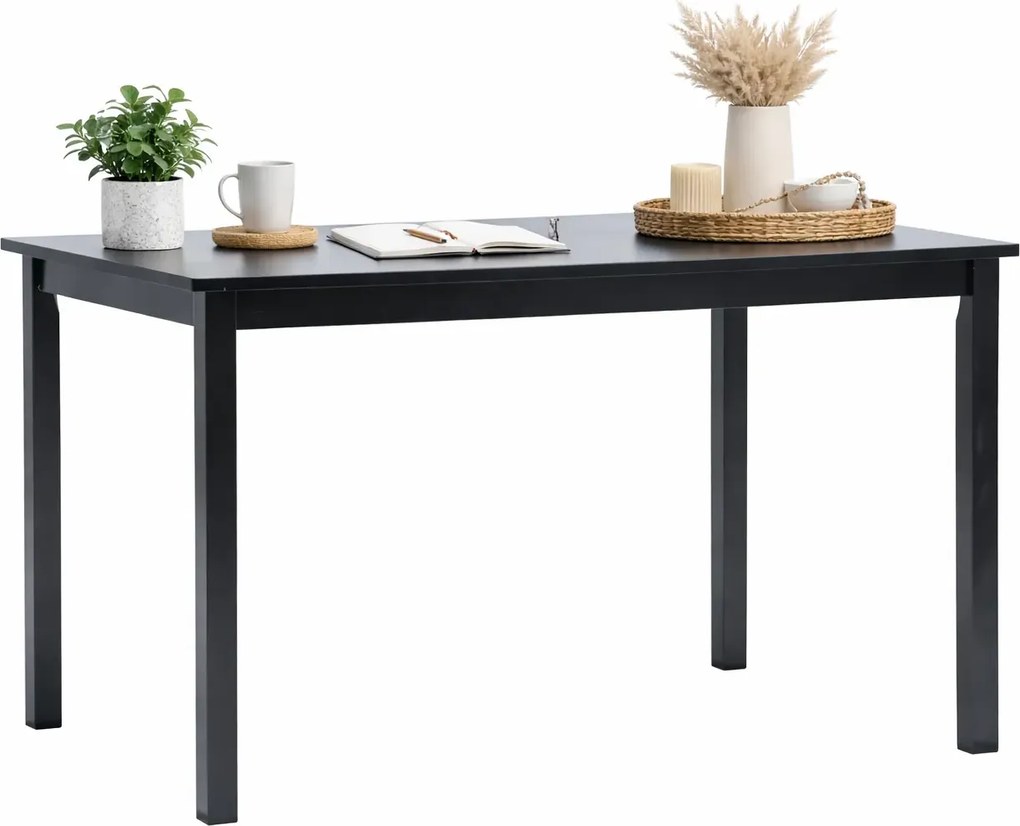 Czarny stół z drewna kauczukowego D3-N51