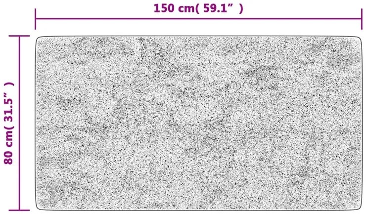 Prostokątny kremowy dywan antypoślizgowy 80x150 cm W3-H61