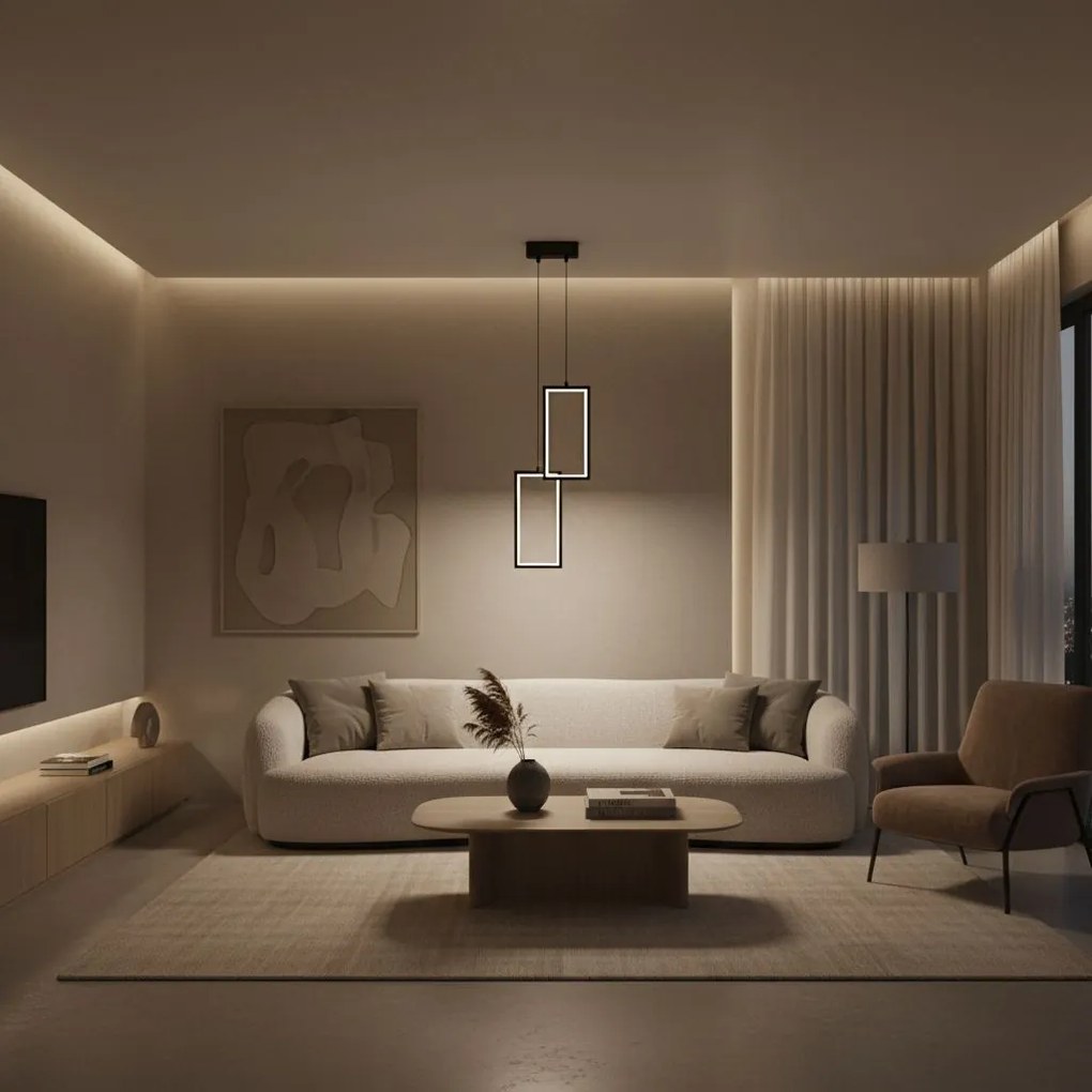 LAMPA SUFITOWA WISZĄCA LED LHJ085-2CP CZARNA