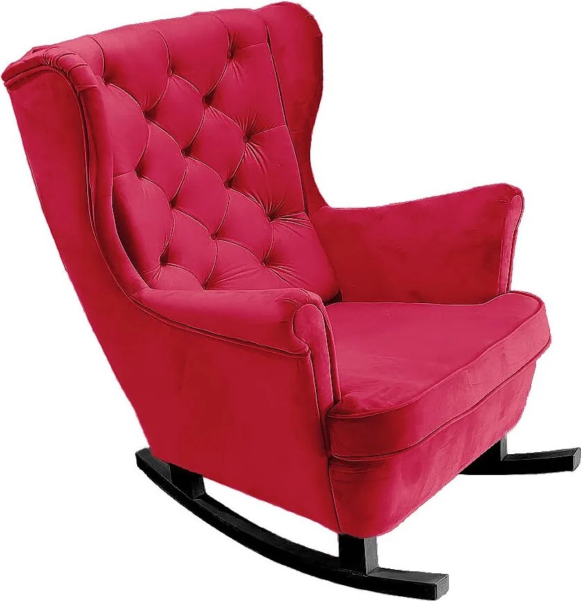 Fotel Relax z Tapicerowanym Siedzeniem i Podłokietnikami, Fotel TV 102x81x95cm Czerwony_29837