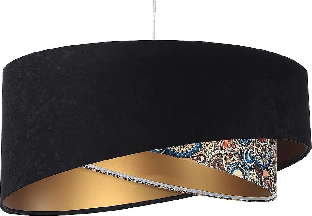 Lampa wisząca BLACK PATTERN czarna/złota