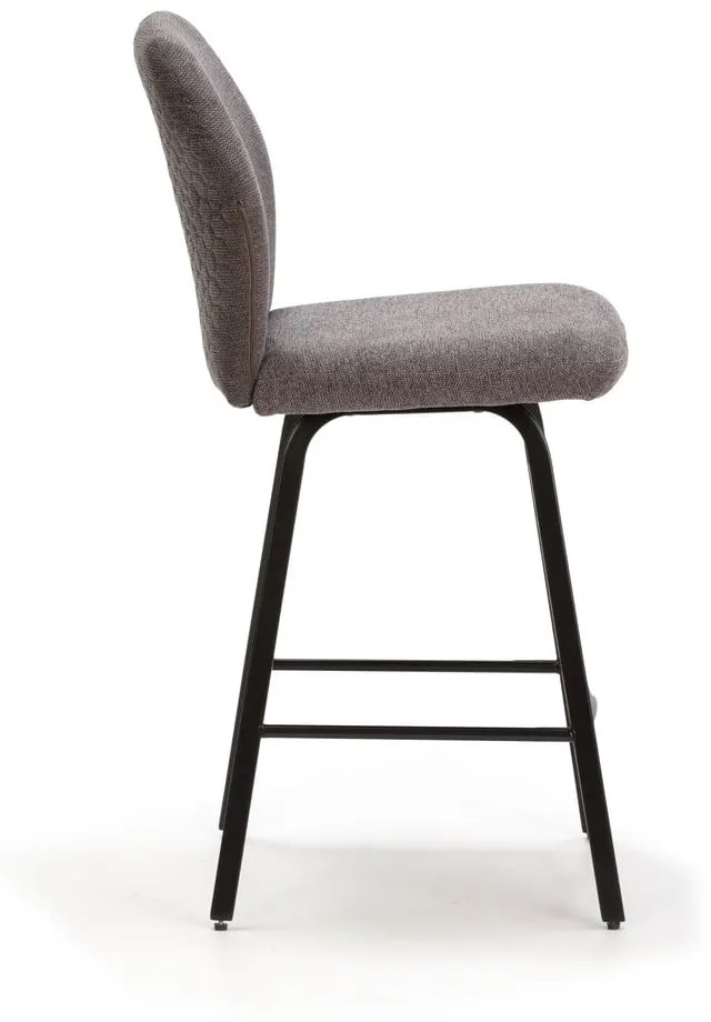 Ciemnoszare hokery zestaw 4 szt. 65 cm Bei – Marckeric