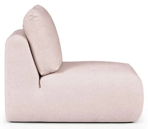 Jasnoróżowy fotel z materiału bouclé Mirel – Rodier
