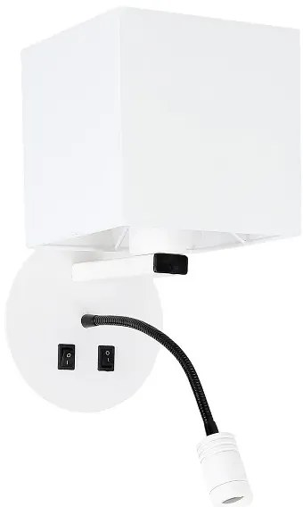 Kwadratowy kinkiet z dodatkową funkcją LED - 5X V078 R7-Z50