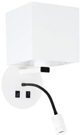 Kwadratowy kinkiet z dodatkową funkcją LED - V078-Tilon