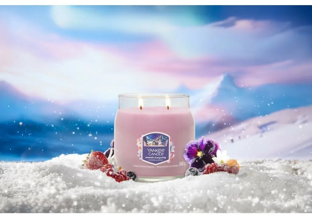 Yankee Candle świeca zapachowa Signature w szklanym słoiku średnia Summit Stargazing, 368 g, S