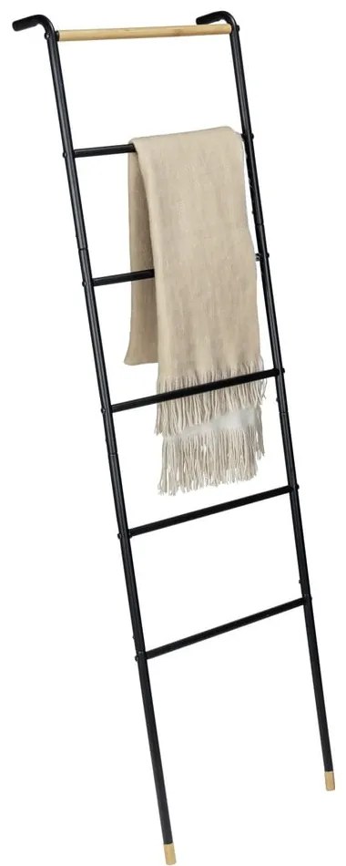 Czarna metalowa drabina dekoracyjna Loft – Wenko