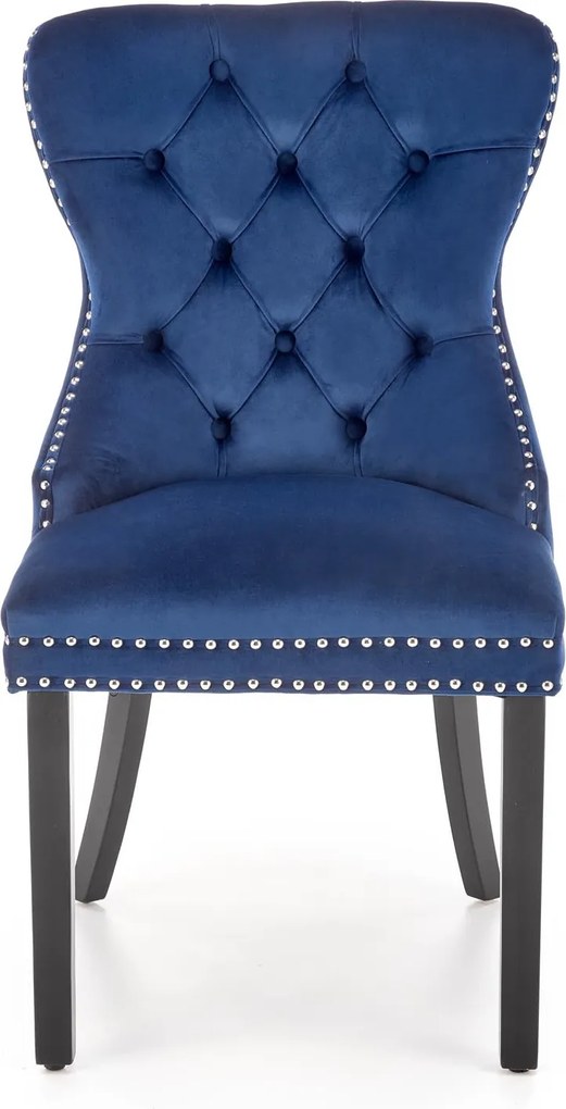 Pikowane velvetowe krzesło z pinezkami Miya