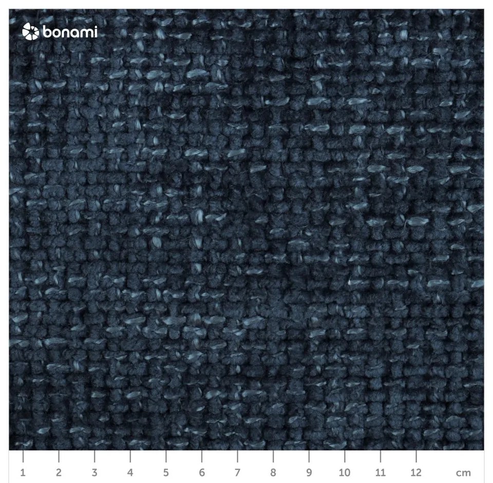 Ciemnoniebieskie tapicerowane łóżko dwuosobowe ze schowkiem i stelażem 200x200 cm Bellis – Micadoni Home