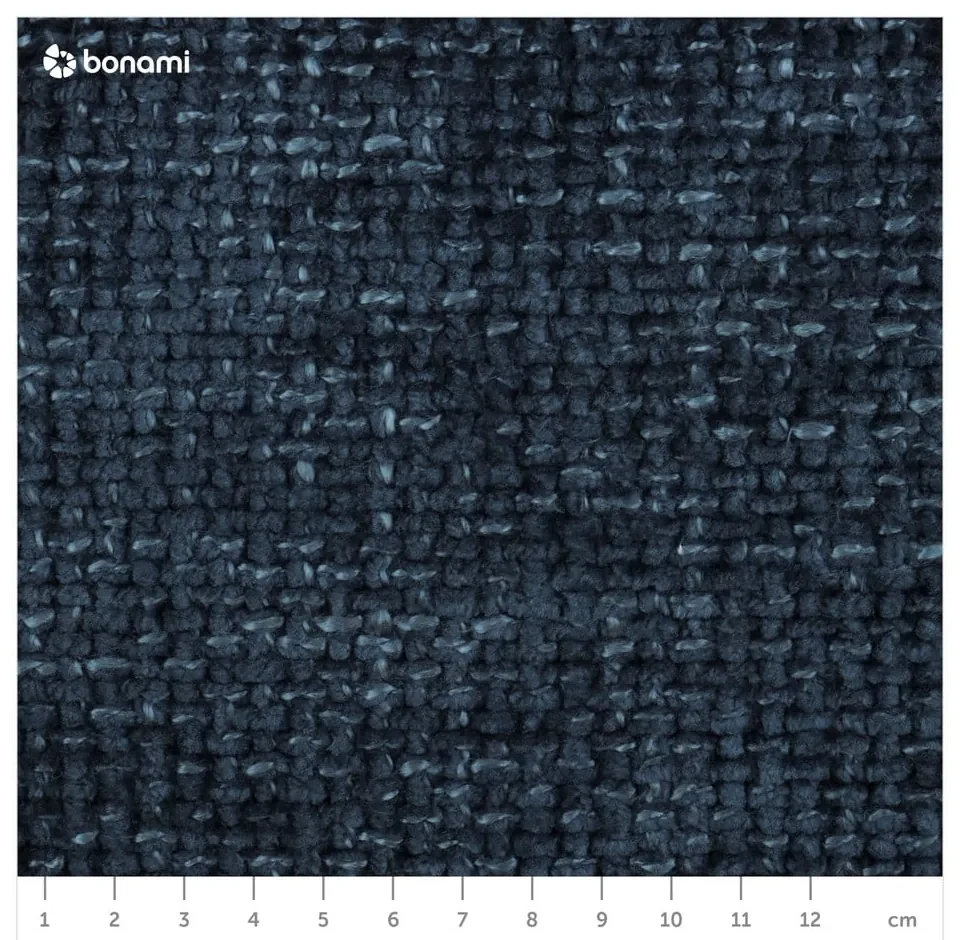 Ciemnoniebieskie tapicerowane łóżko dwuosobowe ze schowkiem i stelażem 200x200 cm Miley – Micadoni