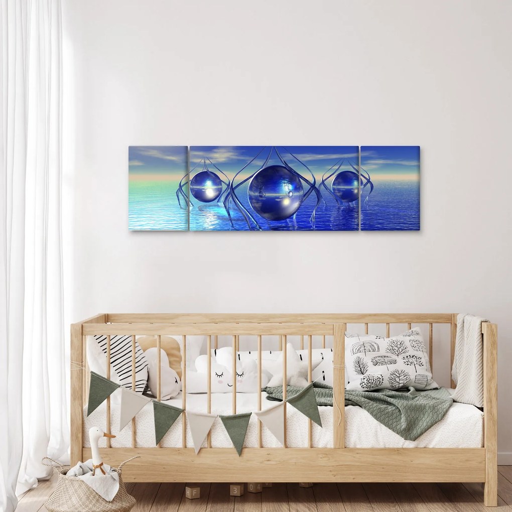Obraz abstrakcji - woda (170x50 cm)