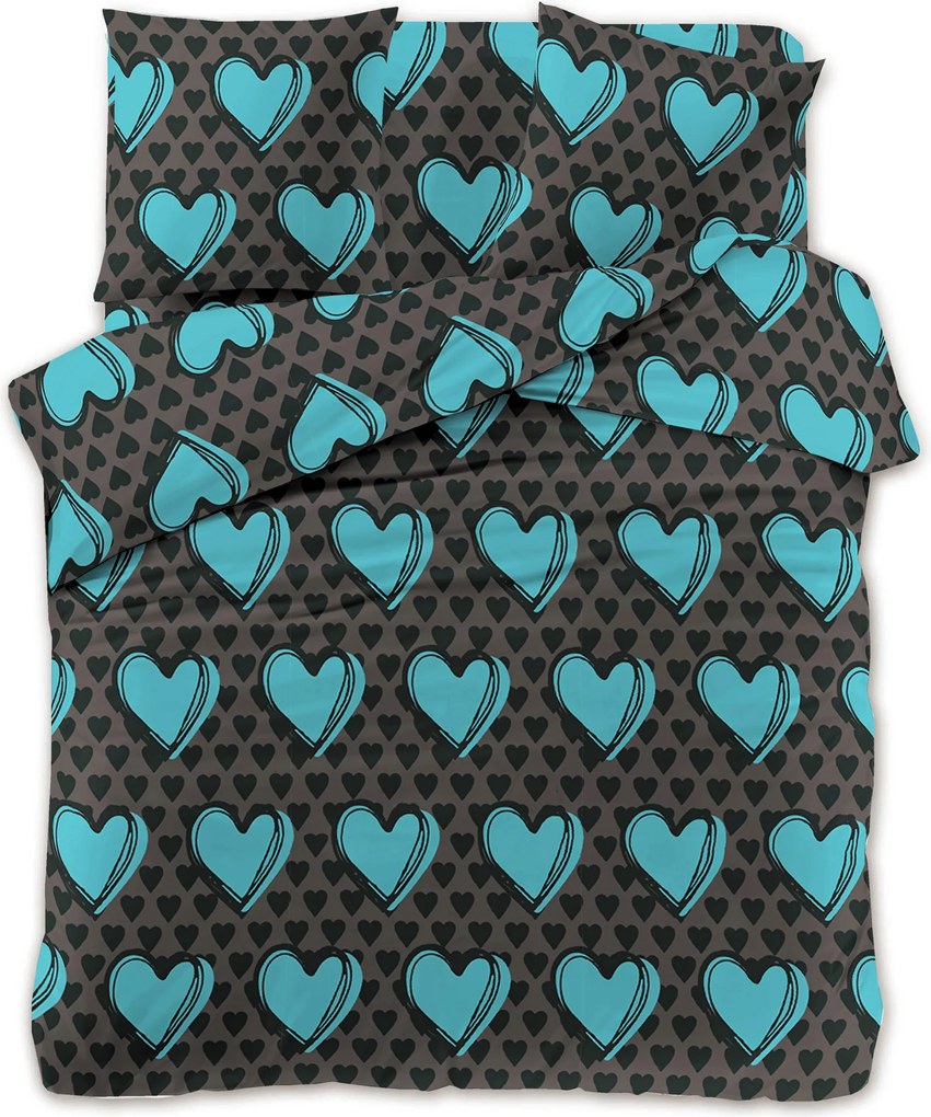 PrzytulneMieszkanie.pl PrzytulneMieszkanie.pl Pościel z mikrofibry KASUGA turkusowa Rozmiar pościeli: 70 x 90 cm | 140 x 200 cm