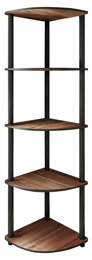 Regał Corner Walnut, 5 półek, L