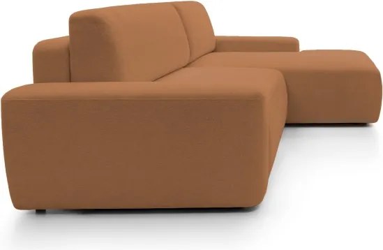 Narożnik BOULI Prawostronny z Elektryczną Regulacją wolnostojący tkanina Raven 44 Pomarańczowy DOMO HOME