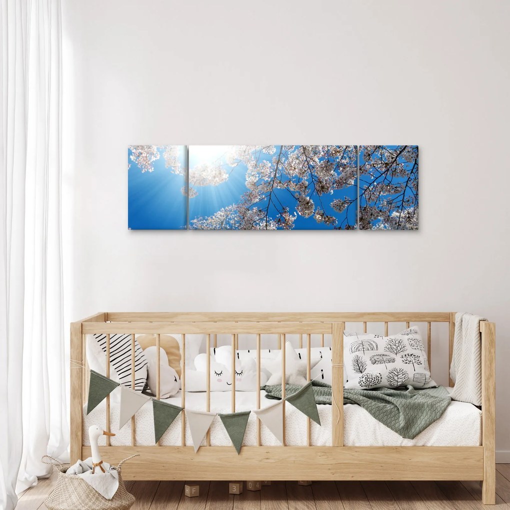 Obraz - Wiśniowe kwiaty (170x50 cm)