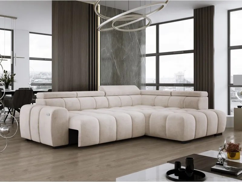 Narożnik BULL L Prawostronny z Elektryczną Regulacją SALVADOR 01 WERSAL