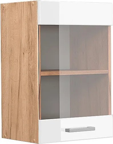 Szklana szafka kuchenna biały wysoki połysk 40x31x60 r-line