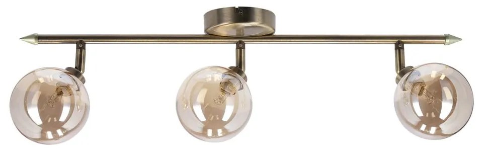 Lampa sufitowa w kolorze brązu ze szklanym kloszem ø 10 cm Rodia – Candellux Lighting