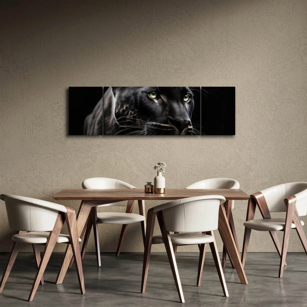 Obraz - Czarna Pantera (170x50 cm)