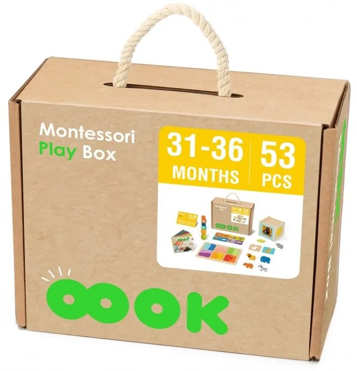 Tooky toy box pudełko xxl montessori edukacyjne 7w1 sensoryczne 31-36 mies.
