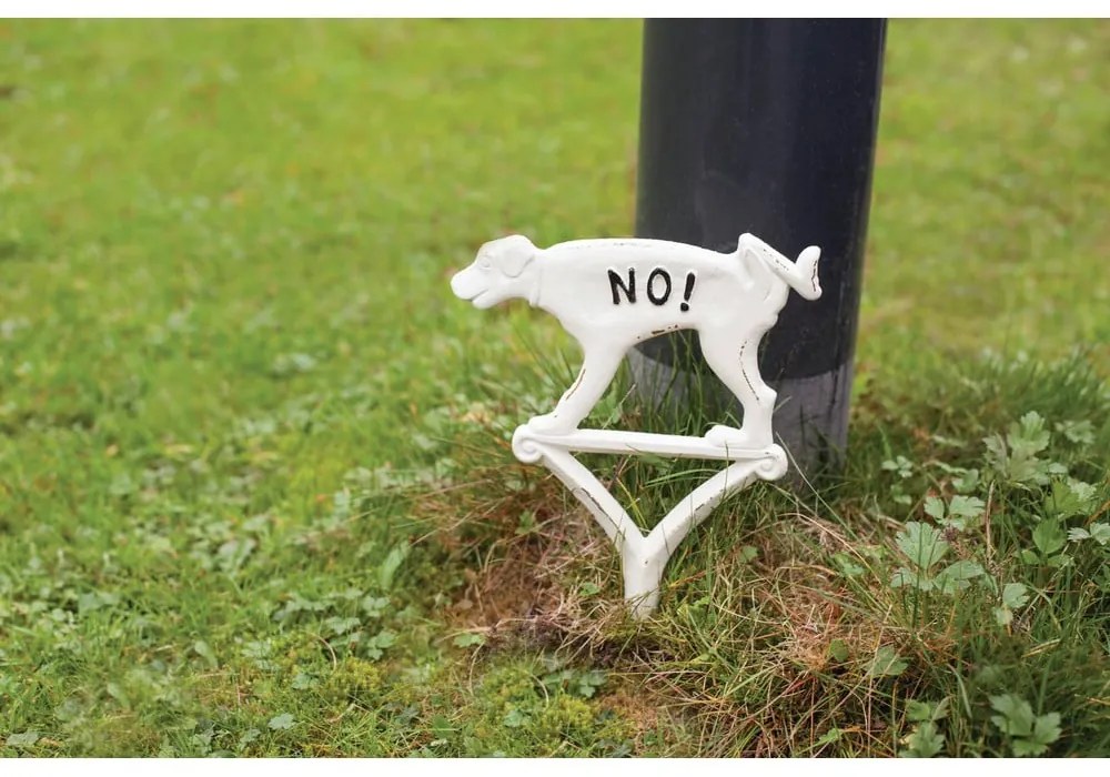 Metalowa wbijana dekoracja ogrodowa No Pooing – Esschert Design