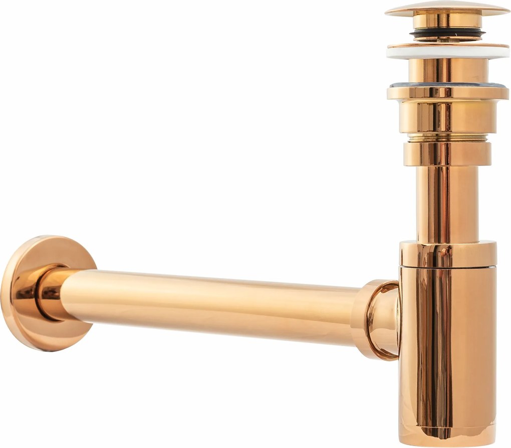 Syfon Umywalkowy Klik-Klak Uniwersalny Rea Różowo Złoty