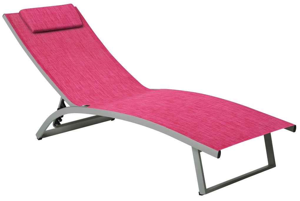 Łóżko plażowe Summer 5-pozycyjne fuksja PATIO