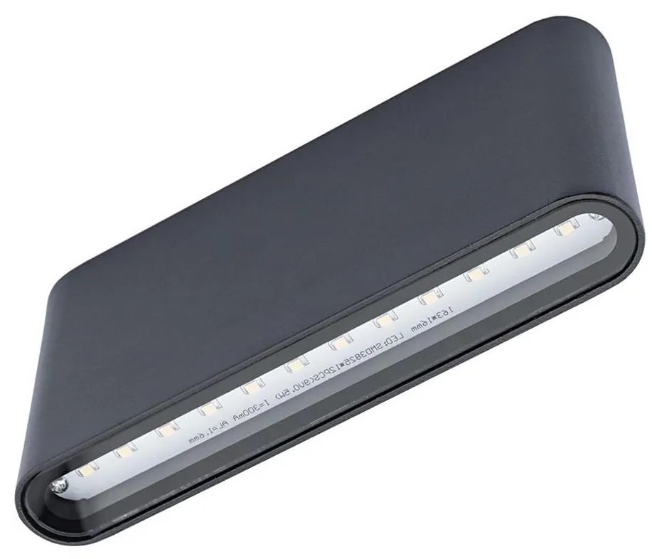 LED Kinkiet zewnętrzny FLOW 2xLED/6W/230V IP54 czarny