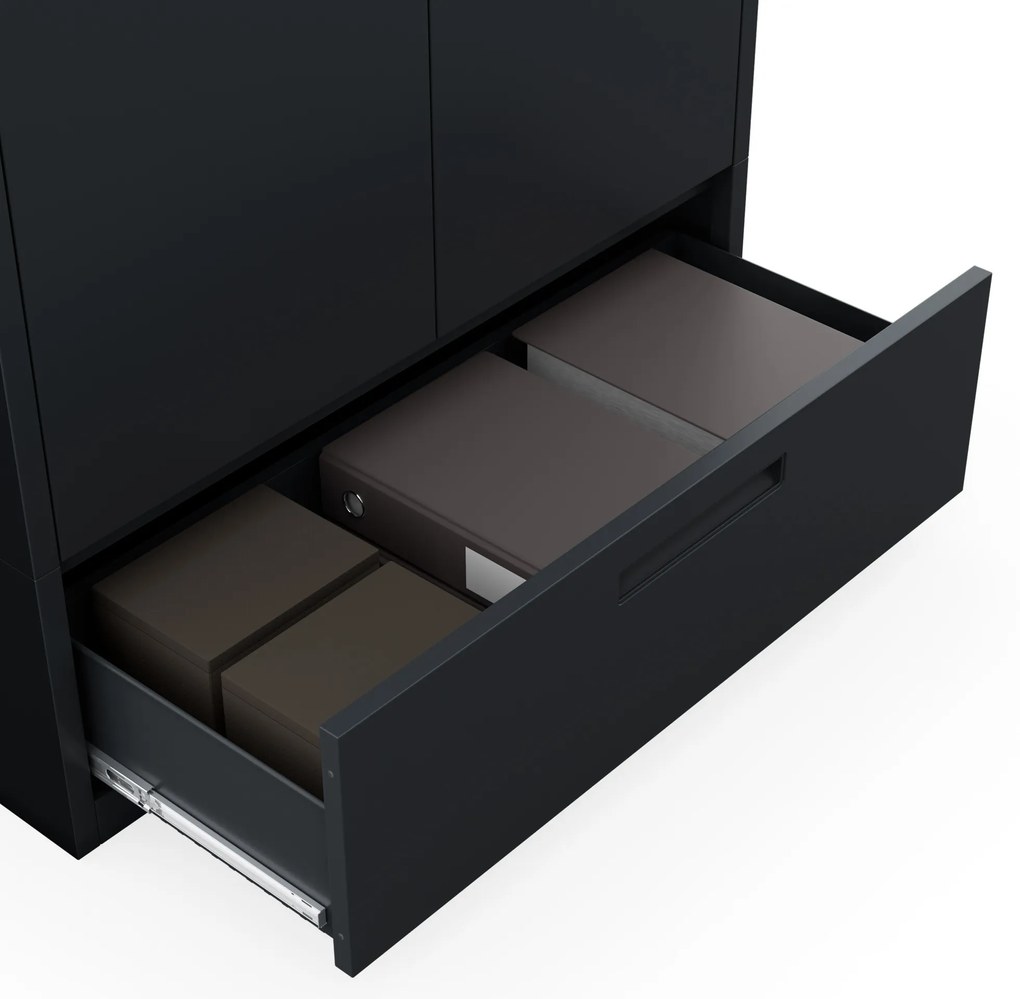 Megan Antracytowy - szuflada pojedyncza 185 cm