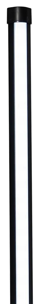 Lampa stojąca czarna w tym LED z RGB i pilotem - CarlaDesignerski Oswietlenie wewnetrzne