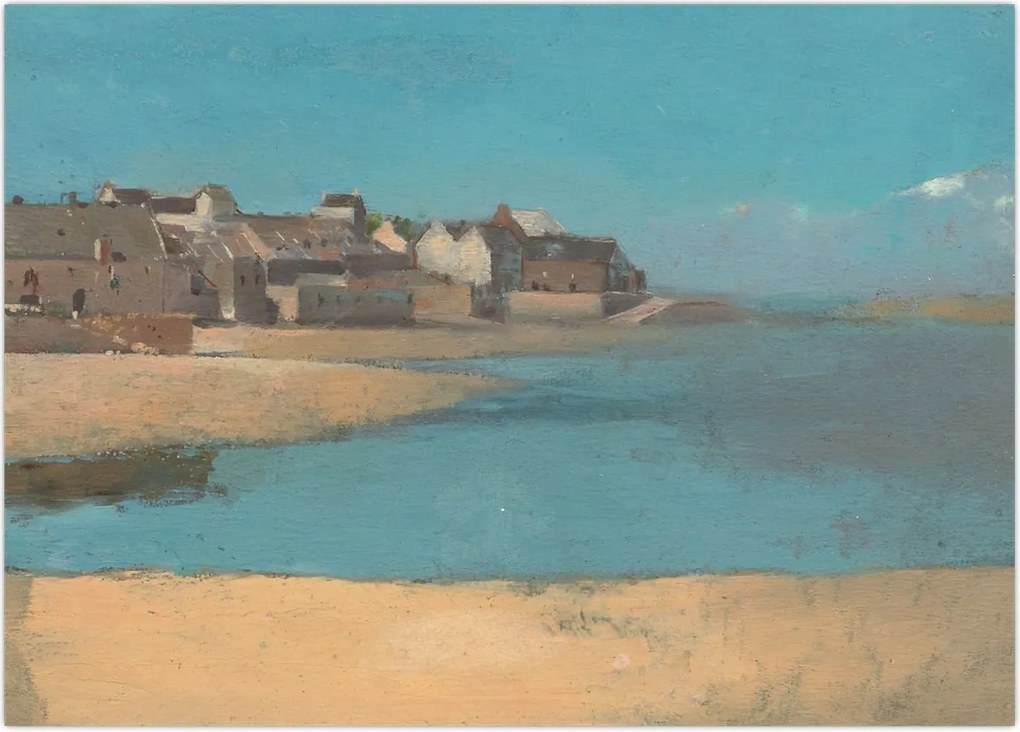 Obraz na szkle - Odilon Redon, Village by the Sea in Brittany, reprodukcje (70x50 cm)