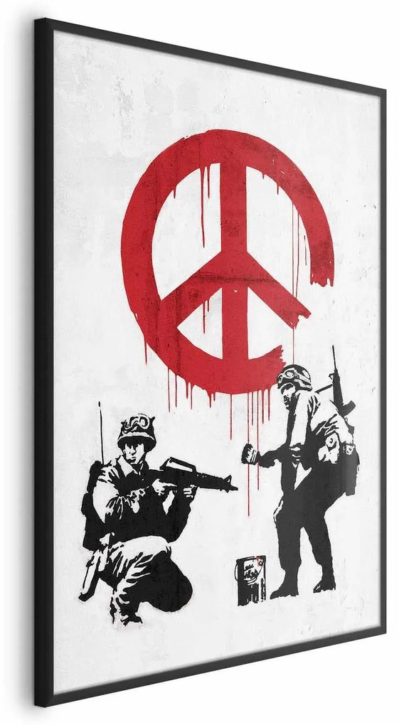 Plakat Wojna i pokój 21x30 cm z ramą czarną bez marginesu ARTGEIST B
