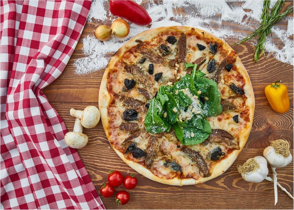 Obraz na szkle pizzy (70x50 cm)