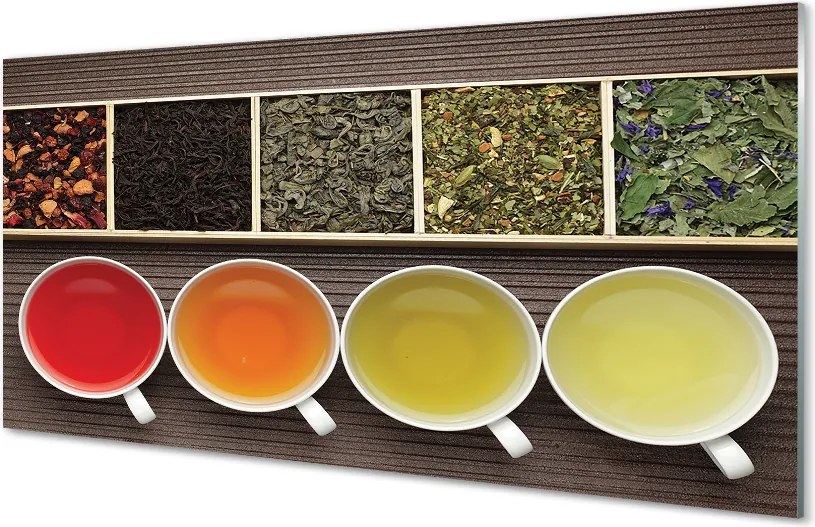 Szklany Panel Wybór Herbat Ziołowych