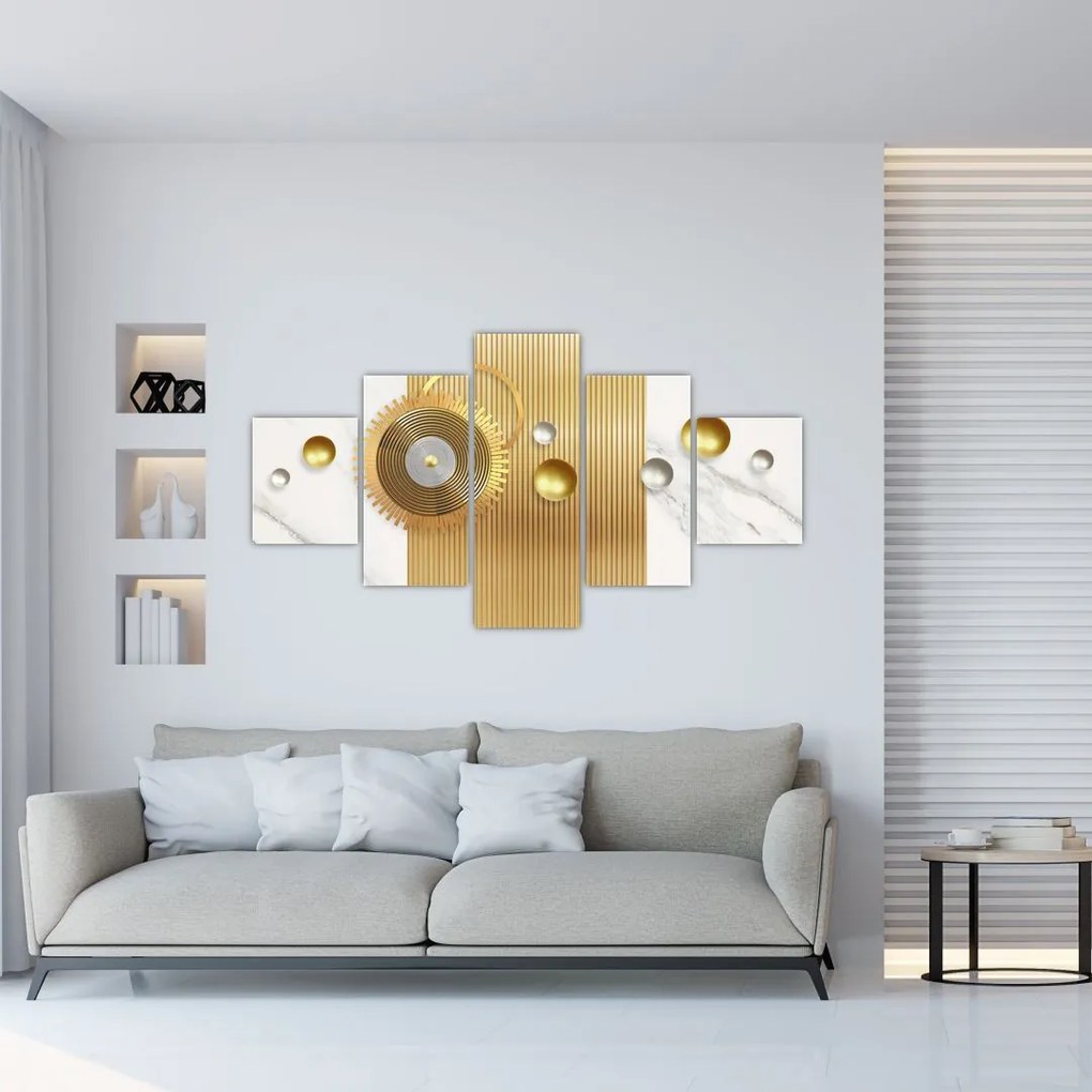 Obraz - Perły na marmurze (125x70 cm)