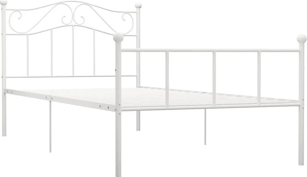 Białe metalowe łózko w stylu loft 100x200 cm A0-T29