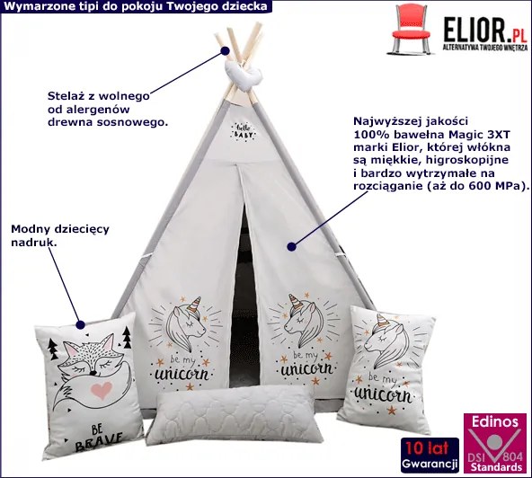Szare tipi dla dziewczynki Taurus - jednorożec