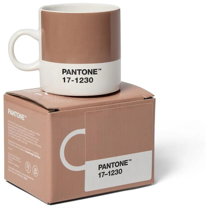 Jasnobrązowy ceramiczny kubek na espresso 120 ml Mocha Mousse 17-1230 – Pantone